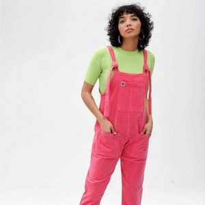 Lucy & Yak Original Organic Traceable Cotton Corduroy Dungarees in Pink Punch, 6